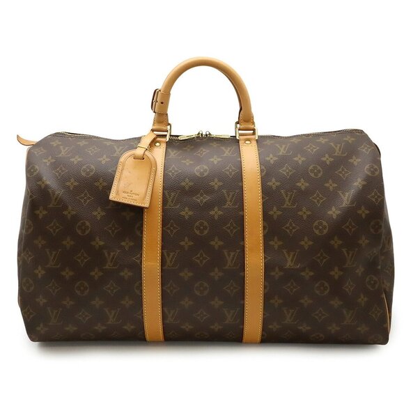 LOUIS VUITTON Brown Monogram Keepall 50 Boston Bag - Picture 2 of 9